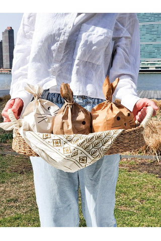 KORISSA Savar Bread Basket with White Handle (Set of 2) - SwagglyLife Home & Fashion