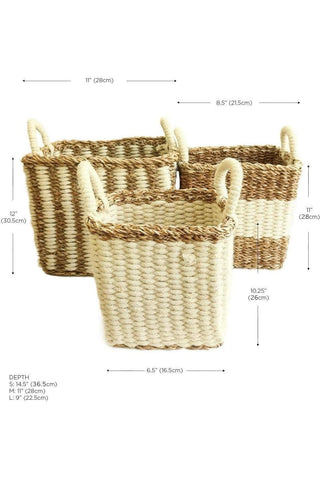 KORISSA Ula Storage Basket (Set of 3) - SwagglyLife Home & Fashion