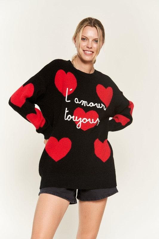 L'amour Toujours Oversized Sweater - SwagglyLife Home & Fashion