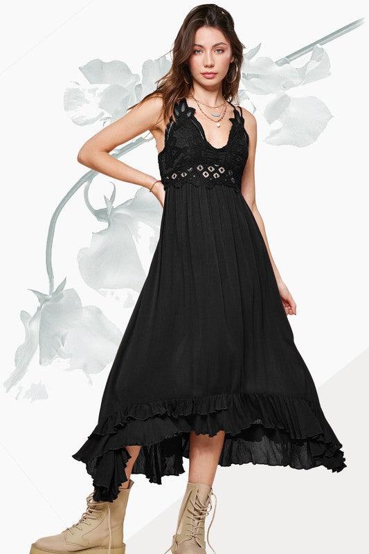 LA MIEL Long Slip Dress - SwagglyLife Home & Fashion