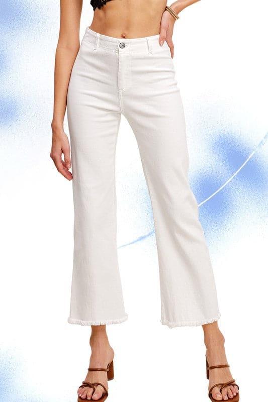 LA MIEL Soft Washed Stretchy High Rise Pants - SwagglyLife Home & Fashion