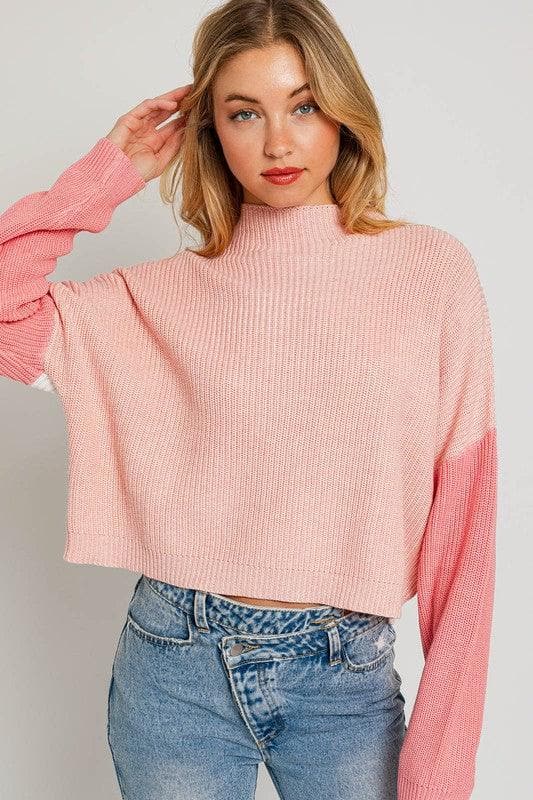 LE LIS Color Block Oversize Sweater - SwagglyLife Home & Fashion