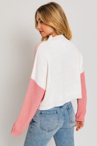 LE LIS Color Block Oversize Sweater - SwagglyLife Home & Fashion