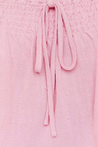 LE LIS Puff Sleeve Smocking Detail Flared Top - SwagglyLife Home & Fashion