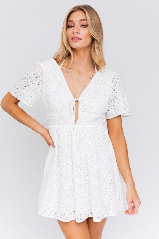 LE LIS Short Sleeve Babydoll Style Dress - SwagglyLife Home & Fashion