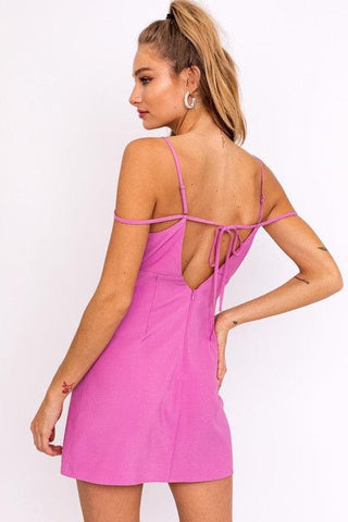 LE LIS Strap Detail Mini Dress, Multiple Colors - SwagglyLife Home & Fashion