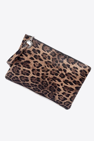 Leopard Faux Leather Clutch - SwagglyLife Home & Fashion