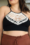 Leto Collection Crochet Lace High Neck Bralette - SwagglyLife Home & Fashion