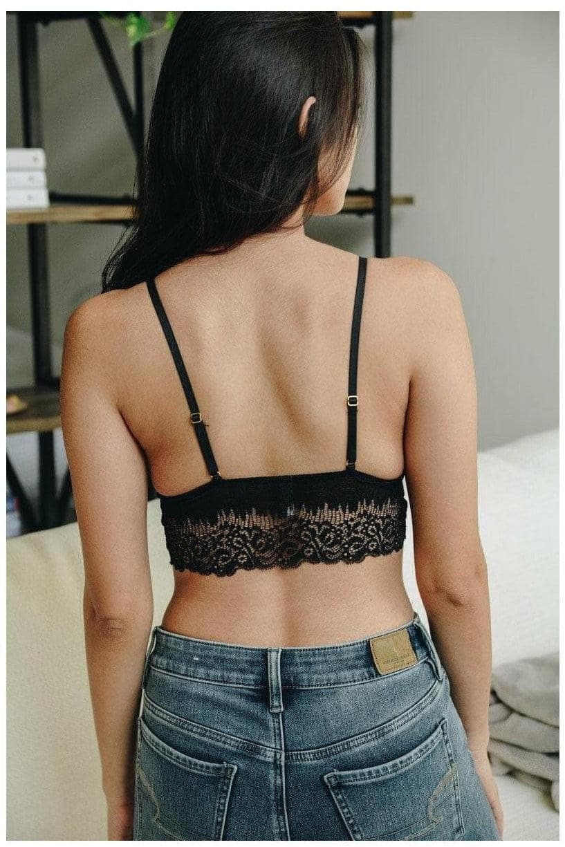 Leto Collection Cut Out Lace Bralette - SwagglyLife Home & Fashion