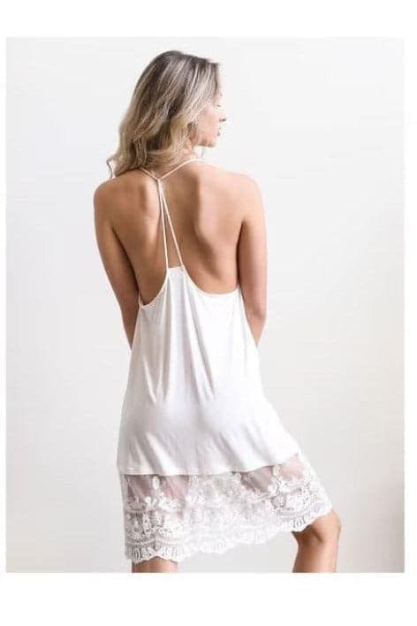 Leto Collection T-Back Lace Slip Dress - SwagglyLife Home & Fashion