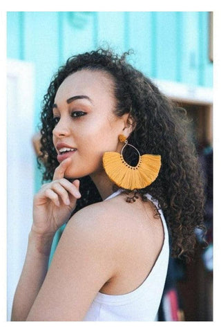 Leto Fan Tassel Earrings - SwagglyLife Home & Fashion