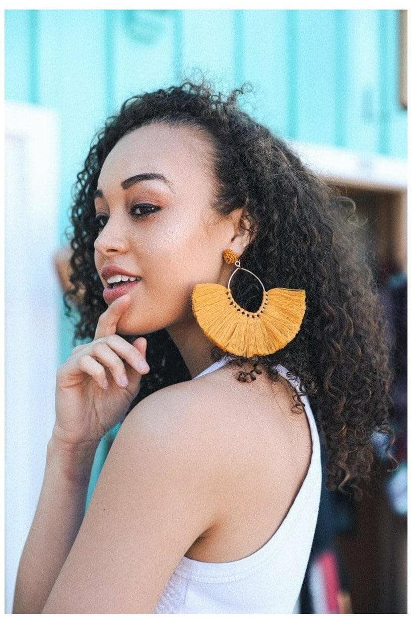 Leto Fan Tassel Earrings - SwagglyLife Home & Fashion