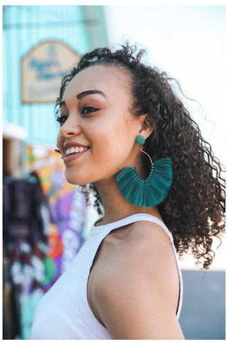 Leto Fan Tassel Earrings - SwagglyLife Home & Fashion