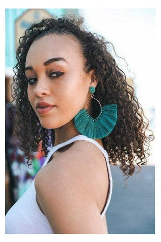 Leto Fan Tassel Earrings - SwagglyLife Home & Fashion