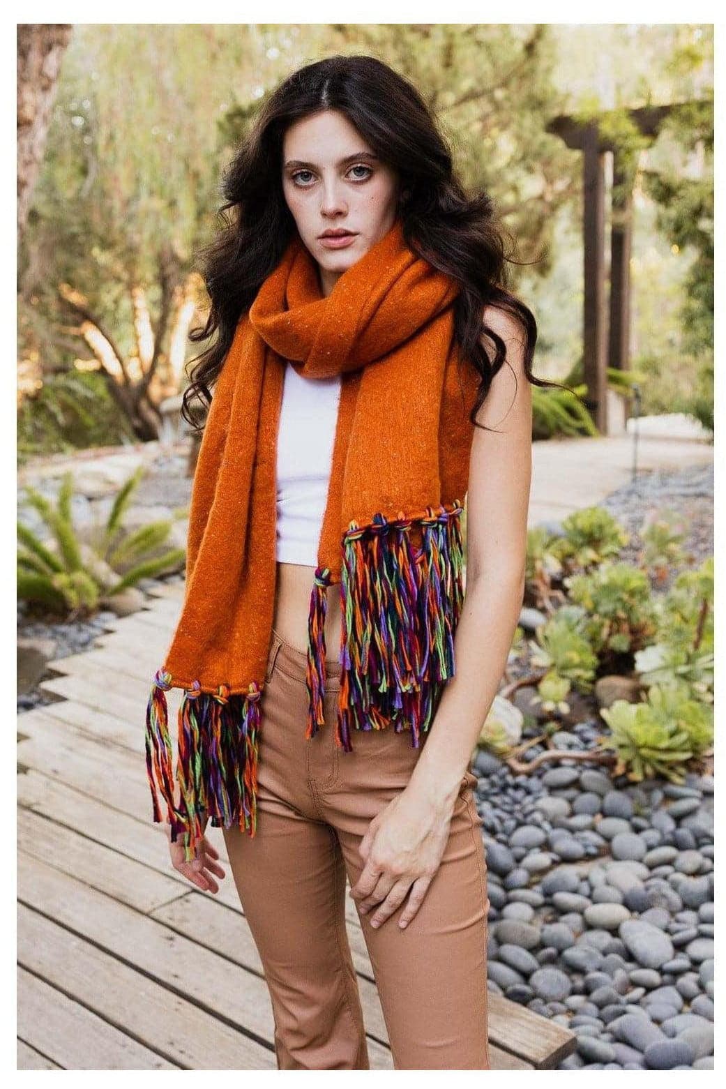 Leto Frayed Bohemian Flow Scarf - SwagglyLife Home & Fashion