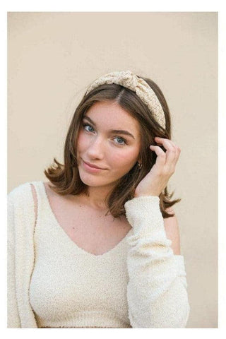 Leto Lurex Basket woven Top Knot Headband - SwagglyLife Home & Fashion