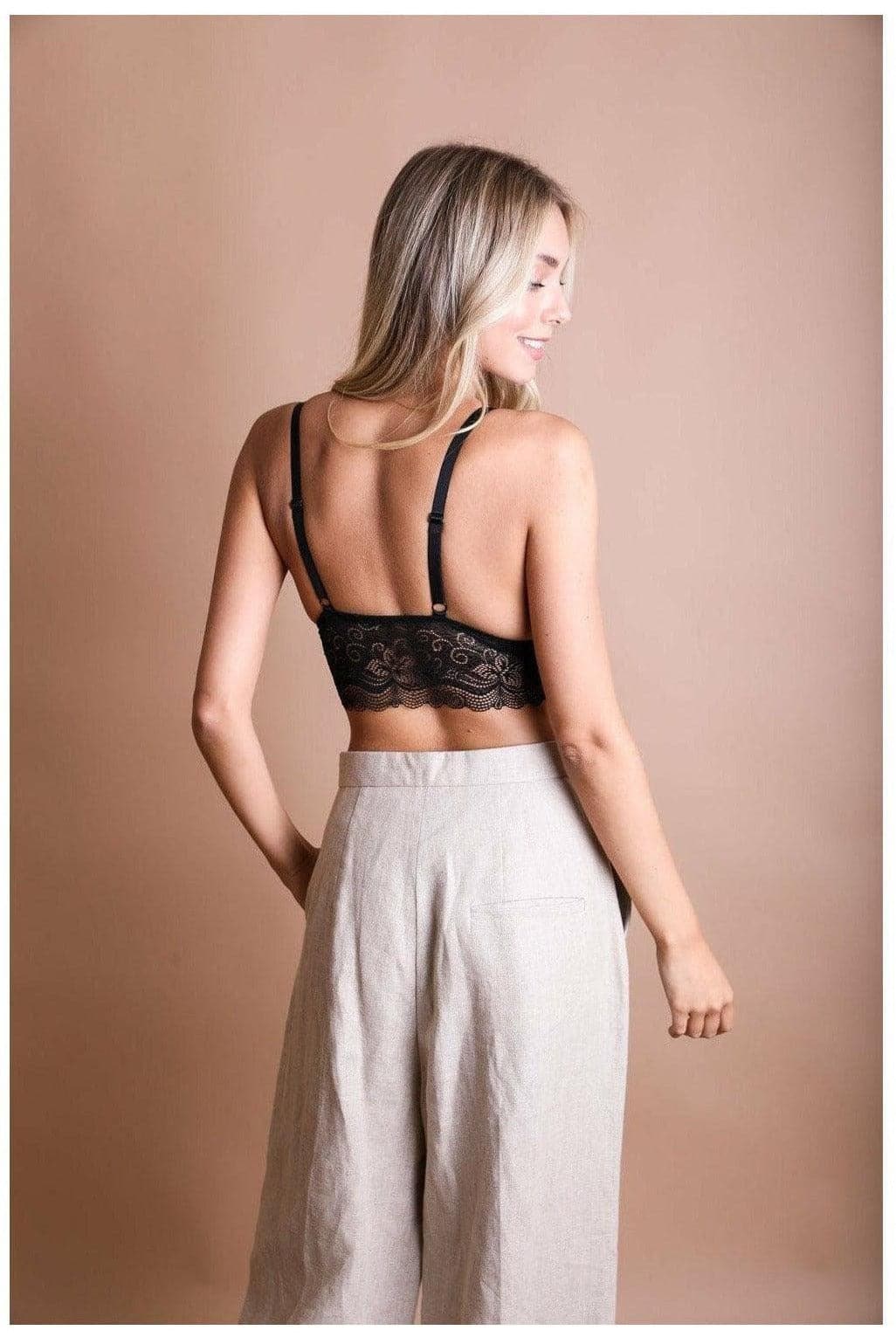 Leto Velvet Lace Bralette - SwagglyLife Home & Fashion