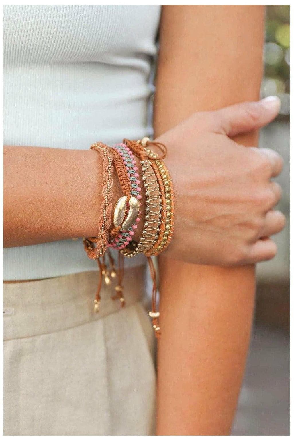 Leto Woven Stackable Beaded Bracelet - SwagglyLife Home & Fashion