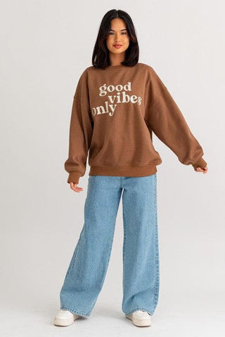 Letter Embroidery Oversized Sweatshirt - SwagglyLife Home & Fashion