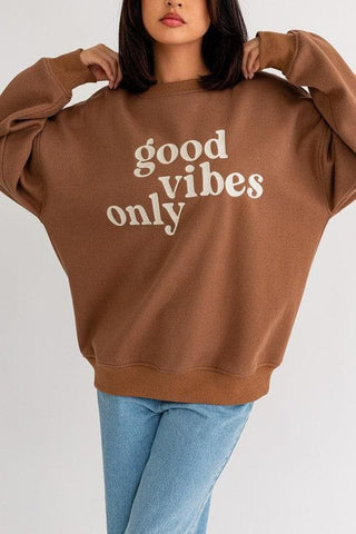 Letter Embroidery Oversized Sweatshirt - SwagglyLife Home & Fashion