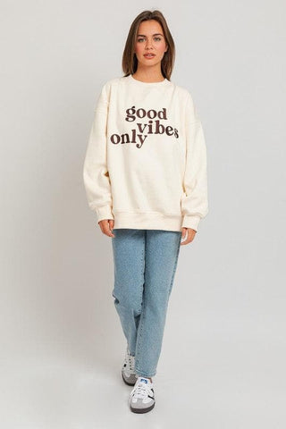 Letter Embroidery Oversized Sweatshirt - SwagglyLife Home & Fashion