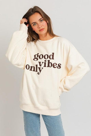 Letter Embroidery Oversized Sweatshirt - SwagglyLife Home & Fashion