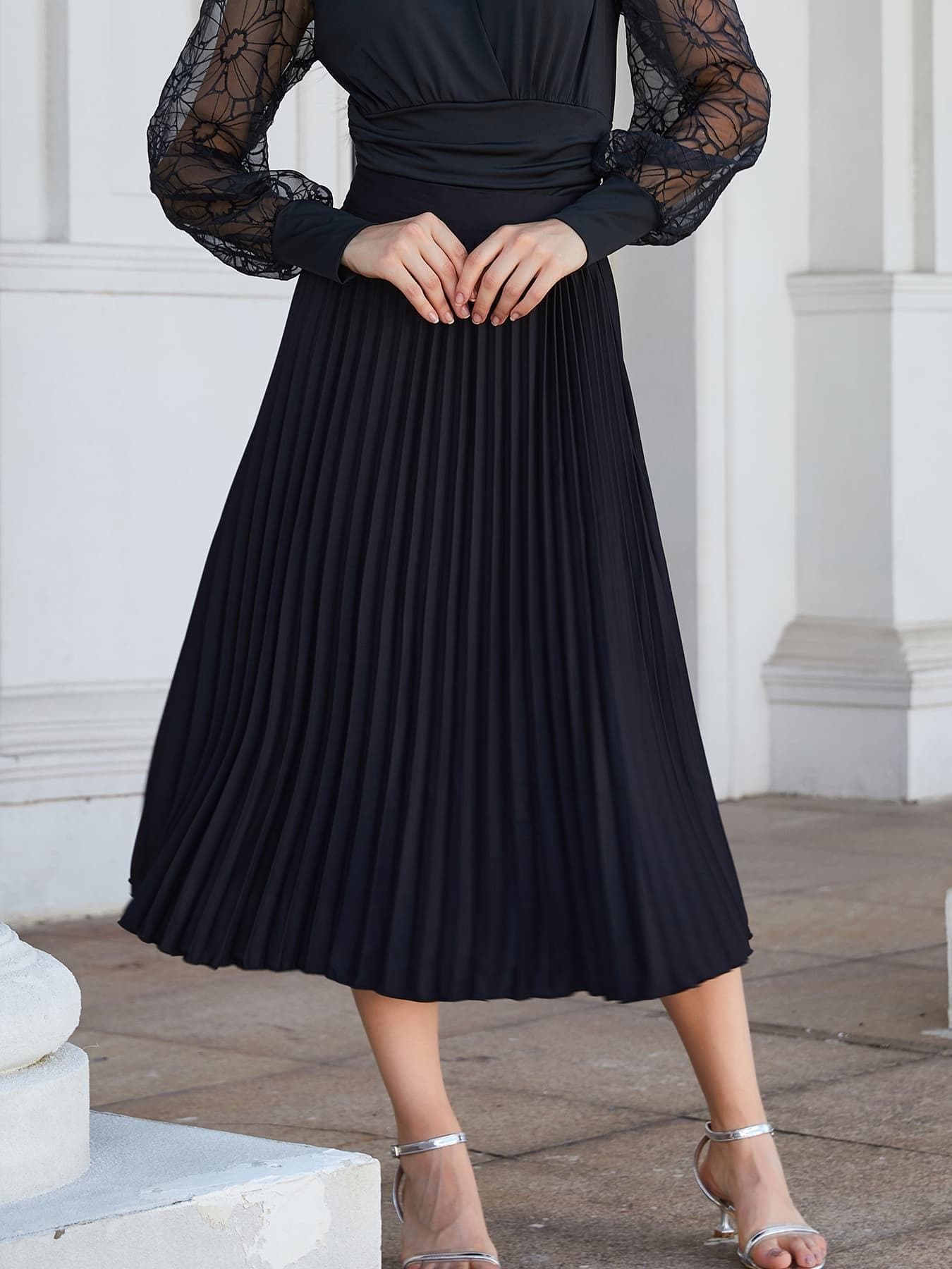 Lexi Pleated Midi Skirt - SwagglyLife Home & Fashion