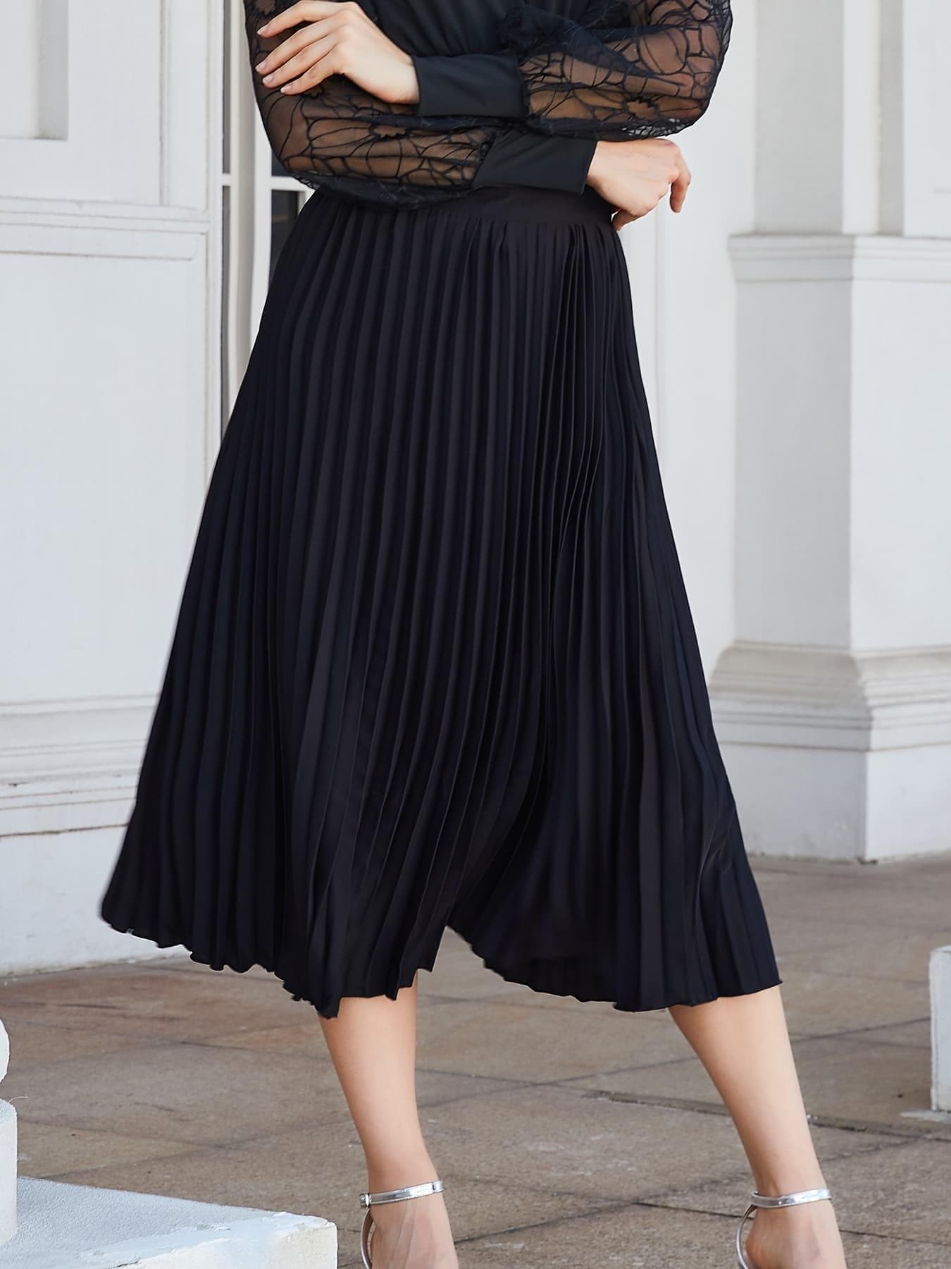 Lexi Pleated Midi Skirt - SwagglyLife Home & Fashion