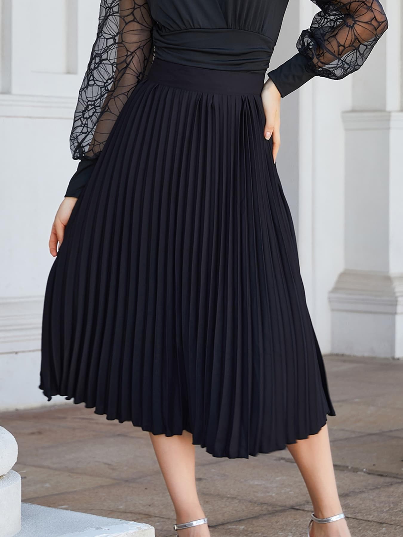 Lexi Pleated Midi Skirt - SwagglyLife Home & Fashion