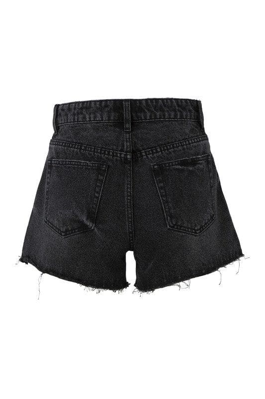 Lilou Distressed Denim Shorts - SwagglyLife Home & Fashion