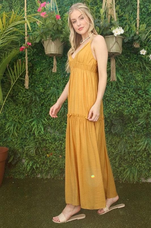 LILOU Mustard Tank Dress - SwagglyLife Home & Fashion