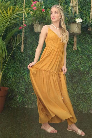 LILOU Mustard Tank Dress - SwagglyLife Home & Fashion