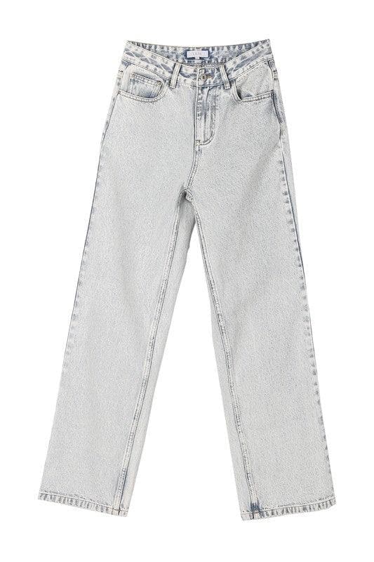 LILOU Relaxed Straight Denim Jeans - SwagglyLife Home & Fashion