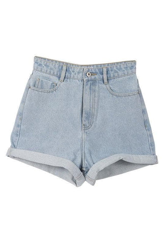 LILOU Roll Up Denim Shorts - SwagglyLife Home & Fashion