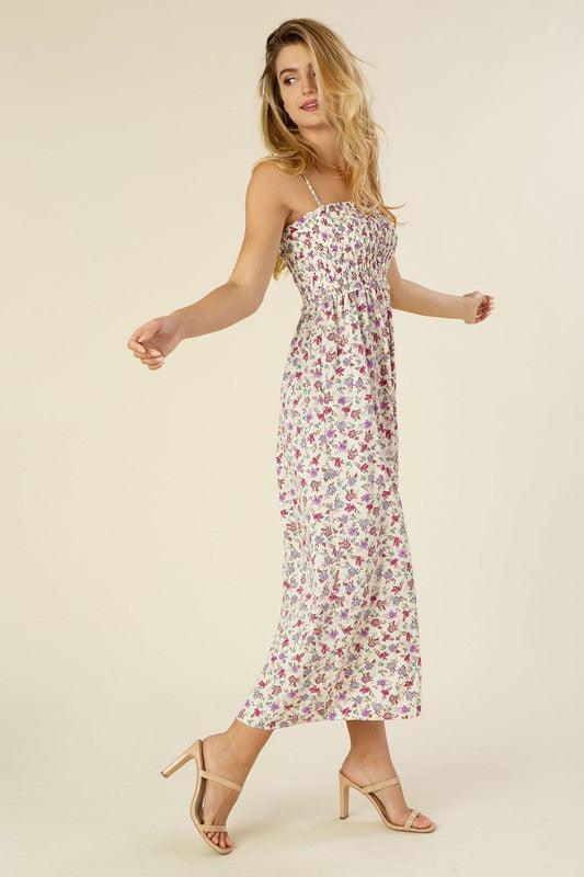 LILOU Smocked Cami Maxi Dress - SwagglyLife Home & Fashion
