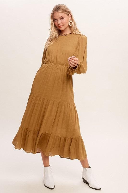 LISTICLE Feminine Boho Inspired Maxi Woven Dress, 2 Colors - SwagglyLife Home & Fashion