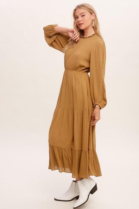 LISTICLE Feminine Boho Inspired Maxi Woven Dress, 2 Colors - SwagglyLife Home & Fashion