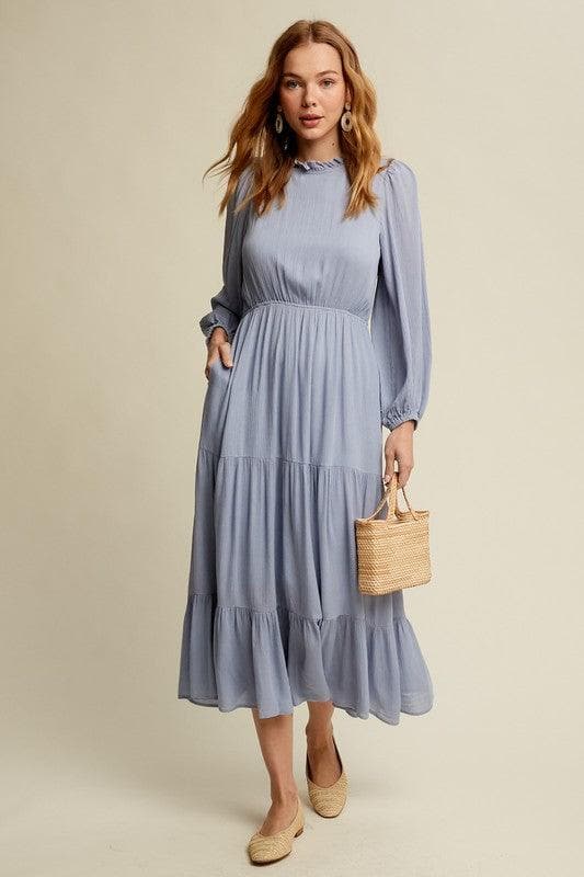 LISTICLE Feminine Boho Inspired Maxi Woven Dress, 2 Colors - SwagglyLife Home & Fashion