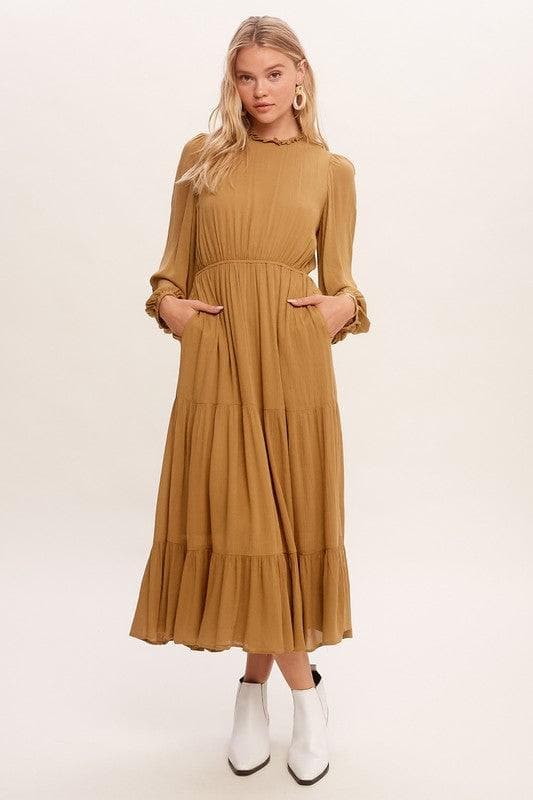 LISTICLE Feminine Boho Inspired Maxi Woven Dress, 2 Colors - SwagglyLife Home & Fashion