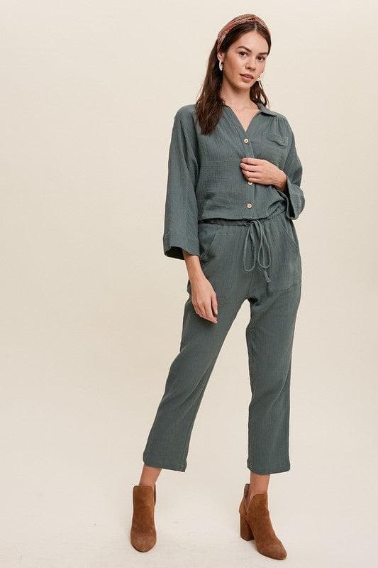 LISTICLE Long Sleeve Button Down and Long Pants Sets, 2 Colors - SwagglyLife Home & Fashion