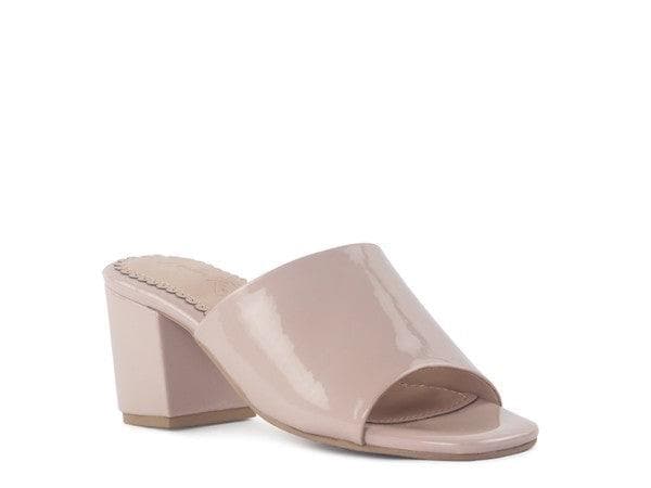 LONDON RAG DUMPLINN Slip-On Block Heel Sandal - SwagglyLife Home & Fashion