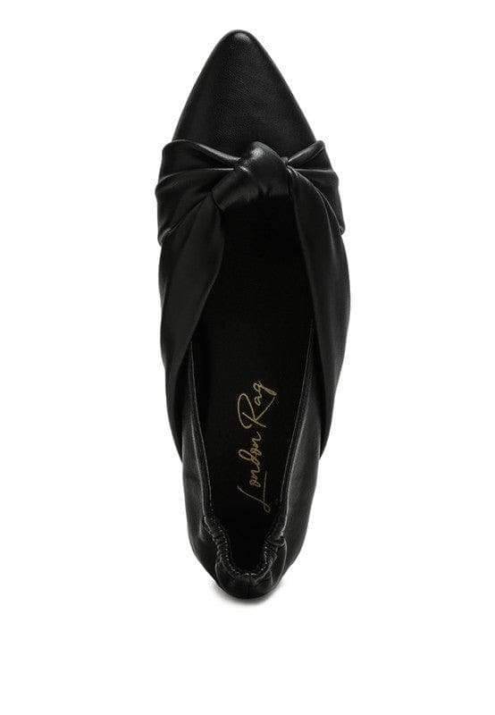 LONDON RAG: Norma Knot Detail Elasticated Ballet Flats, 2 Colors - SwagglyLife Home & Fashion