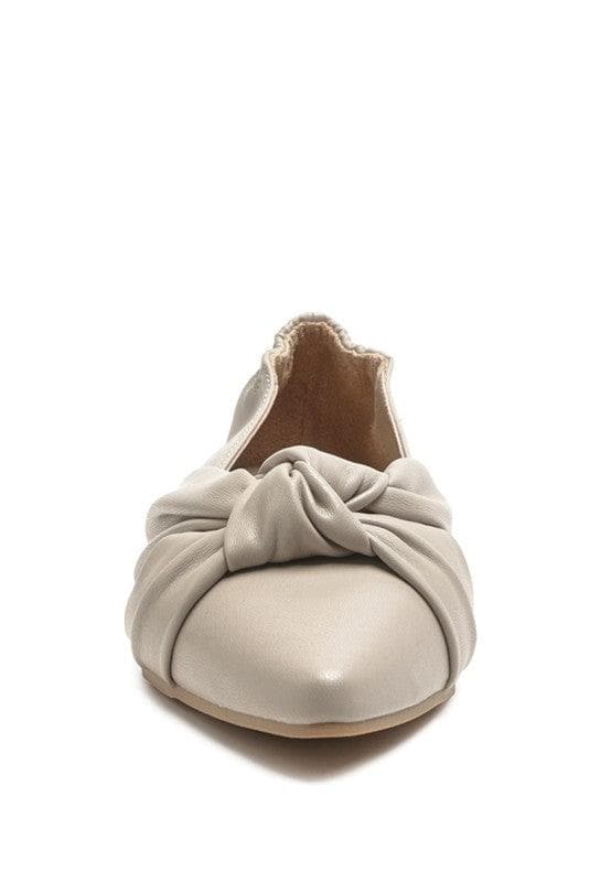 LONDON RAG: Norma Knot Detail Elasticated Ballet Flats, 2 Colors - SwagglyLife Home & Fashion