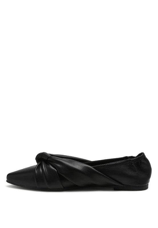 LONDON RAG: Norma Knot Detail Elasticated Ballet Flats, 2 Colors - SwagglyLife Home & Fashion