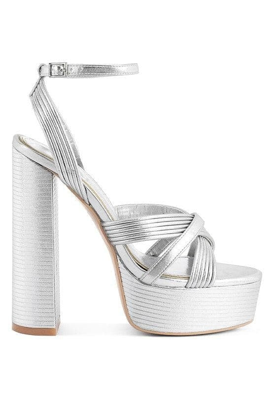 London Rag Splendid Cross Strap High Heeled Sandals - SwagglyLife Home & Fashion