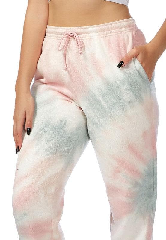 LONDON RAG Tie-Dye Coral Joggers, Pink - SwagglyLife Home & Fashion