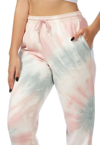 LONDON RAG Tie-Dye Coral Joggers, Pink - SwagglyLife Home & Fashion