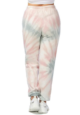 LONDON RAG Tie-Dye Coral Joggers, Pink - SwagglyLife Home & Fashion