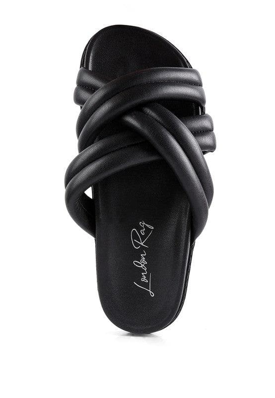 London Rag TORA Quilted Strap Slider Flats - SwagglyLife Home & Fashion