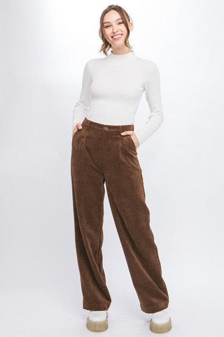 LOVE TREE Corduroy Trouser Pants, 5 Colors - SwagglyLife Home & Fashion